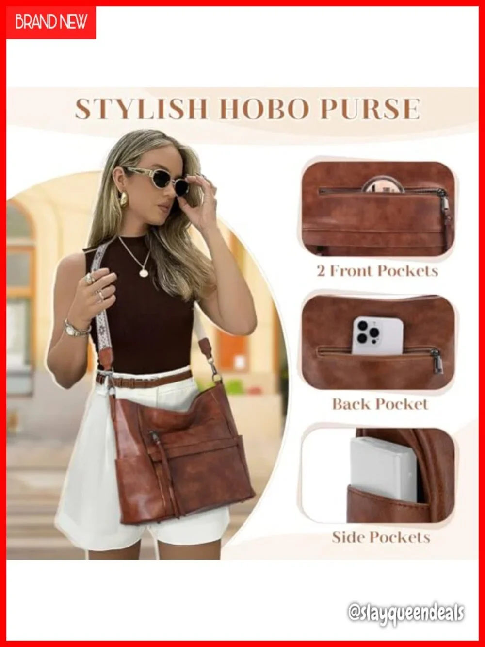 Large Hobo Purse with RFID Wallet Set, Roomy Women Purse
